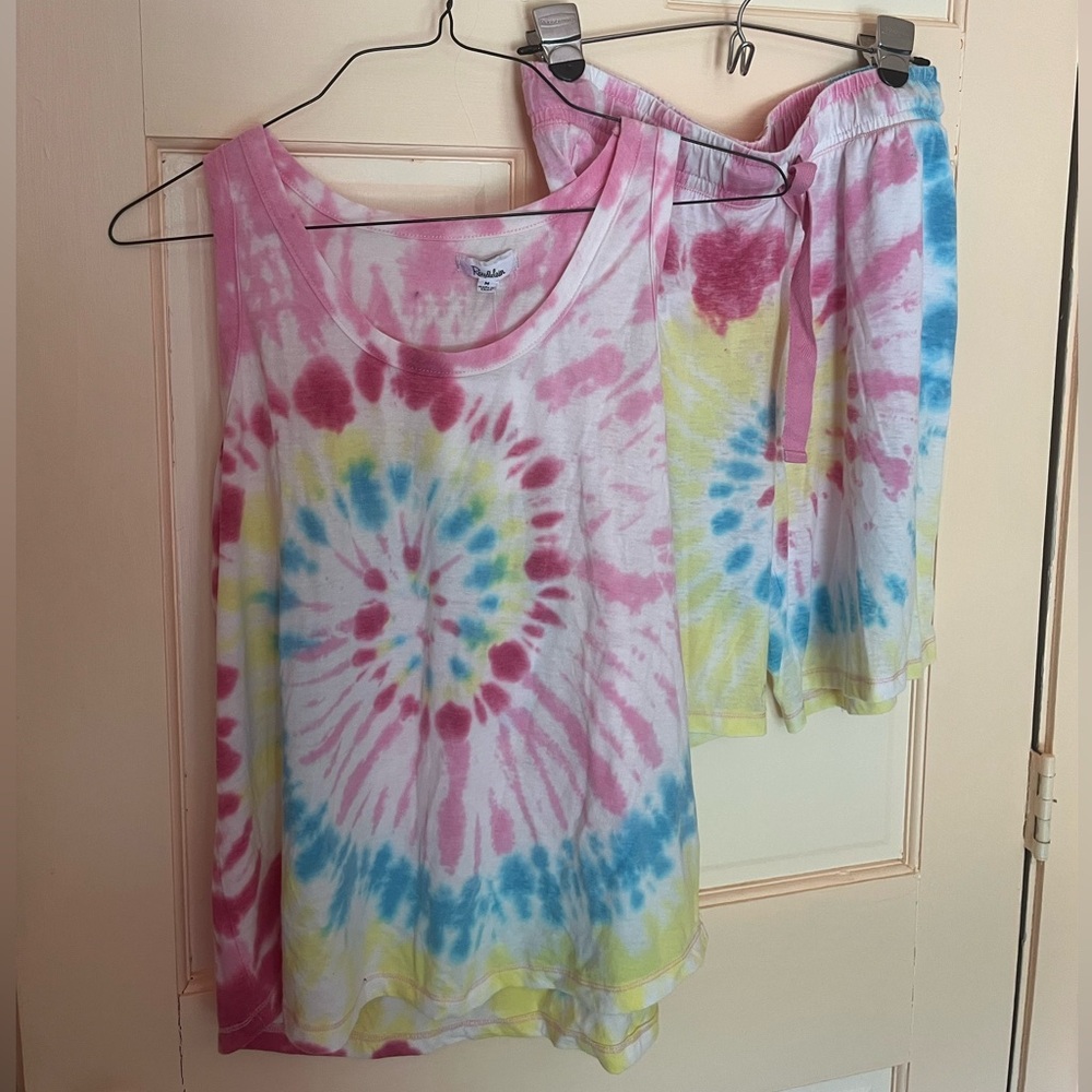 Colorful Tie-Dye Tank and Shorts Set